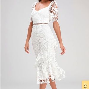 Lulus White Lace Dress